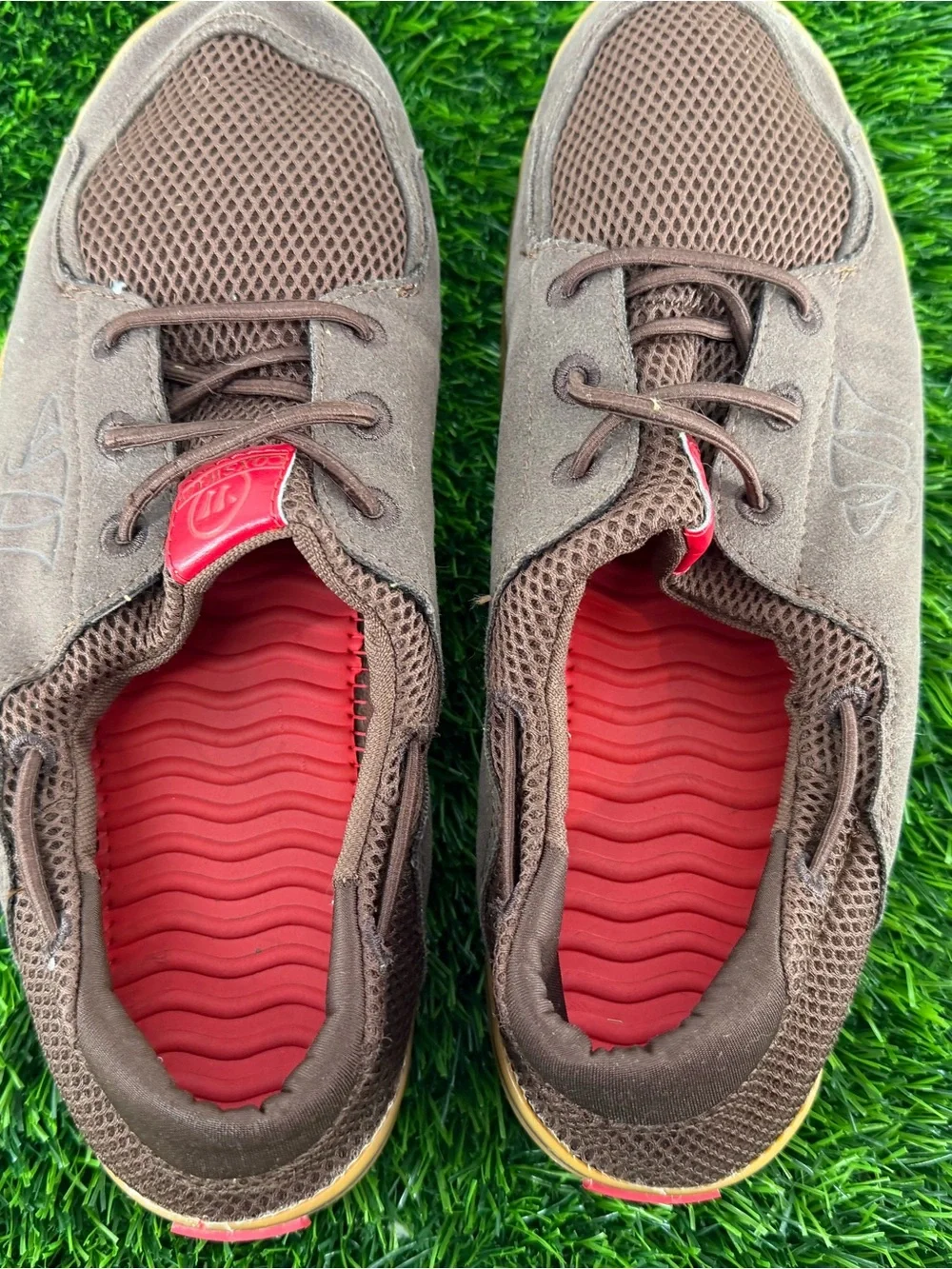 Warrior Coxswain Brown Mesh Suede Boat Shoes Mens 11 Sneakers COXBRG